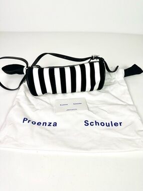 Proenza Schouler Silo Striped Napa Leather Shoulder Bag  NWT